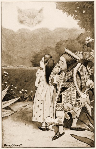 "Schau mich nicht so an", Illustration für Lewis Carrolls Alice im Wunderland, 1901 von Peter Newell